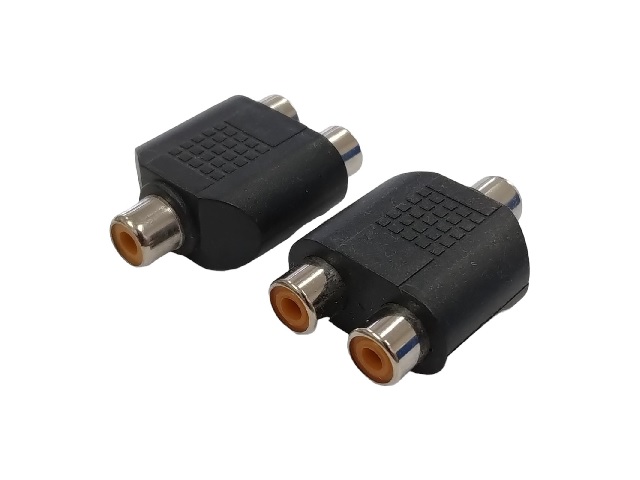 ADAPTADOR RCA HEMBRA / 2 RCA HEMBRA