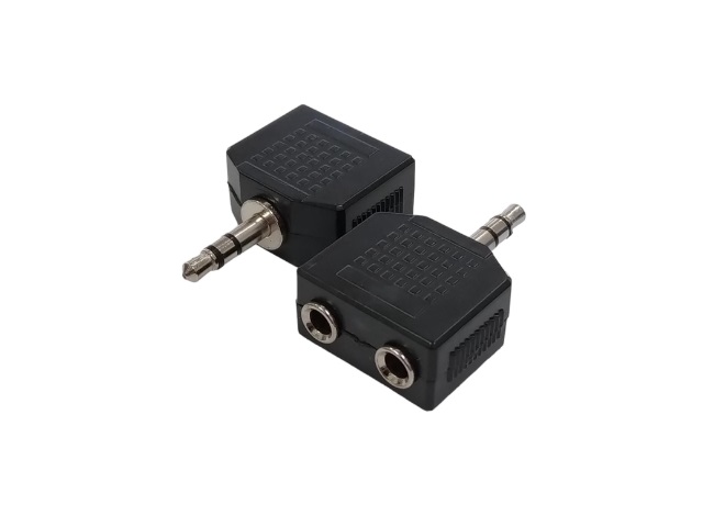 ADAPTADOR PLUG 3.5mm STEREO / 2 JACK 3.5mm STEREO