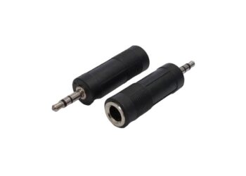 ADAPTADOR PLUG 3.5mm STEREO / JACK 6.5mm STEREO PLASTICO