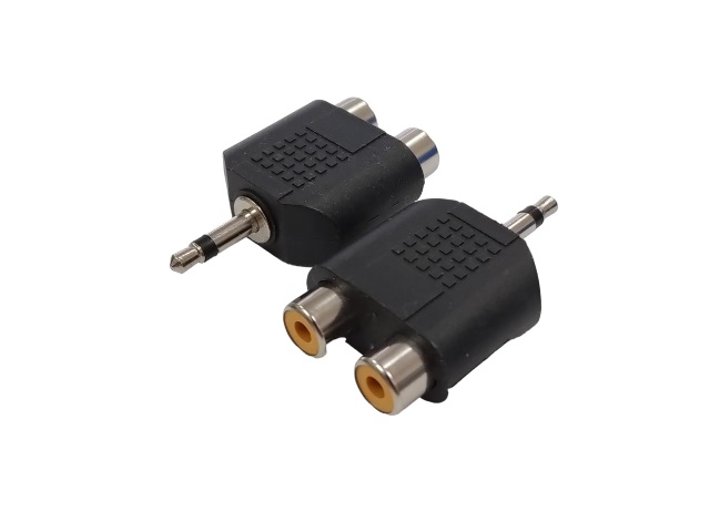 ADAPTADOR PLUG 3.5mm MONO / 2 RCA HEMBRA