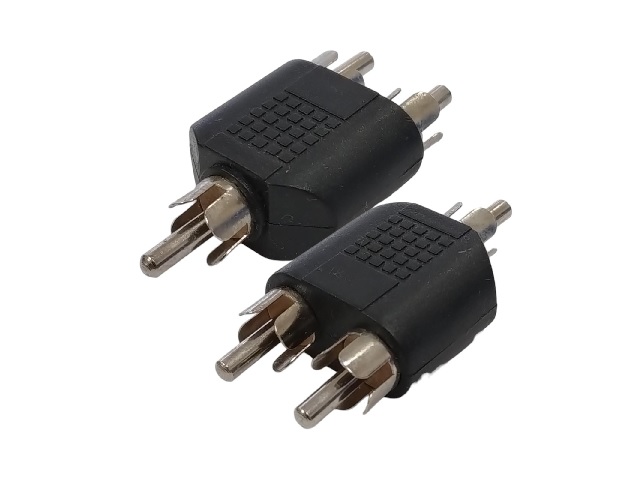 ADAPTADOR RCA MACHO / 2 RCA MACHO