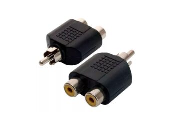 ADAPTADOR RCA MACHO / 2 RCA HEMBRA