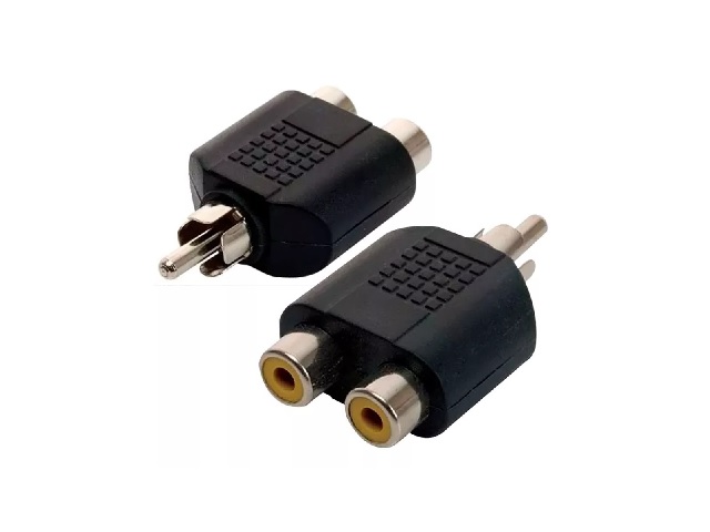 ADAPTADOR RCA MACHO / 2 RCA HEMBRA