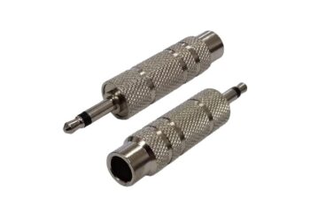 ADAPTADOR PLUG 3.5mm MONO / JACK 6.5mm MONO METALICO