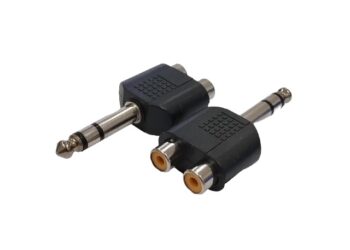 ADAPTADOR PLUG 6.5mm / 2 RCA HEMBRA