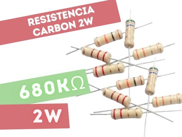 RESISTENCIA 680K 2W CARBON 5%