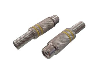 CONECTOR JACK RCA AMARILLO METALICO CON RESORTE 6.5mm