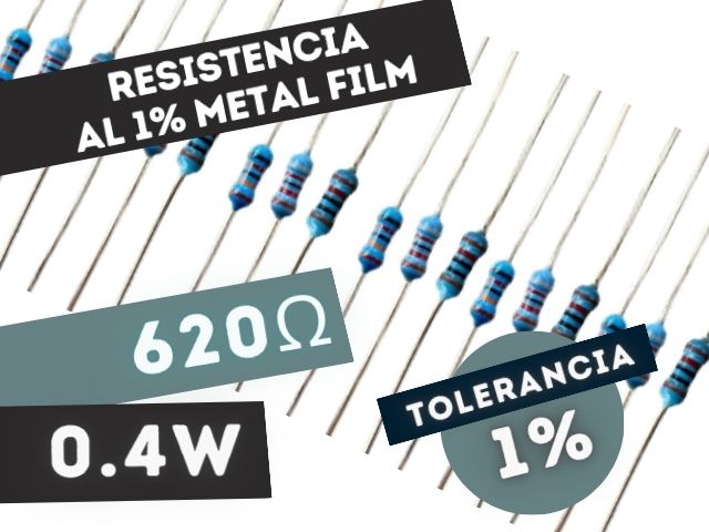 LR1 RESISTENCIA 620E 0,4W METAL FILM 1%