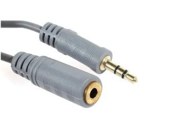 CABLE PLUG 3.5mm A JACK 3.5mm 1.8mts PROLONGACION STEREO MARMARA