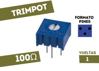 TRIMPOT DE CERMET 1 VUELTA HORIZONTAL 100E