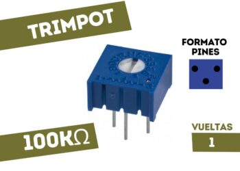 TRIMPOT DE CERMET 1 VUELTA HORIZONTAL 100K