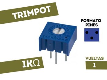 TRIMPOT DE CERMET 1 VUELTA HORIZONTAL 1K