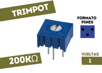 TRIMPOT DE CERMET 1 VUELTA HORIZONTAL 200K