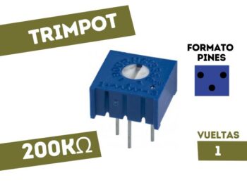 TRIMPOT DE CERMET 1 VUELTA HORIZONTAL 200K