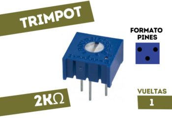 TRIMPOT DE CERMET 1 VUELTA HORIZONTAL 2K