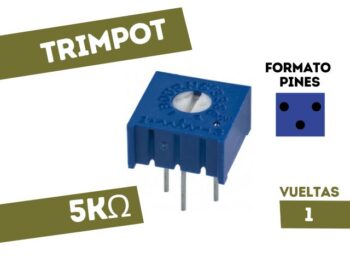 TRIMPOT DE CERMET 1 VUELTA HORIZONTAL 5K