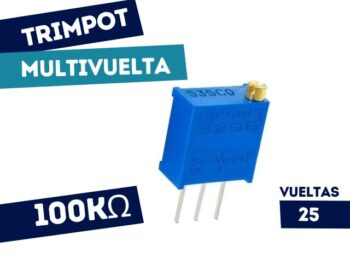 TRIMPOT DE CERMET 100K 25 VUELTAS