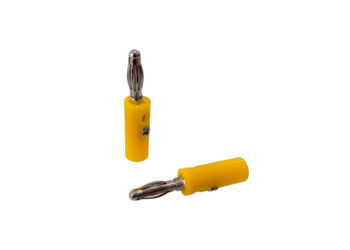 PL-BAN05 CONECTOR PLUG BANANA c/DERIV c/ TORNILLO AMARILLO