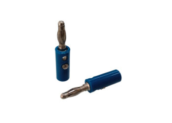 PL-BAN05 CONECTOR PLUG BANANA c/DERIV c/ TORNILLO AZUL