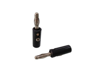 PL-BAN05 CONECTOR PLUG BANANA c/DERIV c/ TORNILLO NEGRA