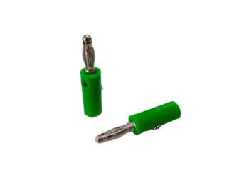 PL-BAN05 CONECTOR PLUG BANANA c/DERIV c/ TORNILLO VERDE
