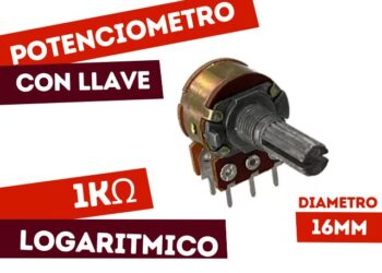 POTENCIOMETRO LOGARITMICO C/LLAVE 16MM 1K