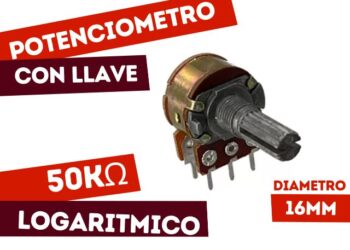 POTENCIOMETRO LOGARITMICO C/LLAVE 16MM 50K