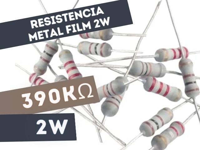 PR02 RESISTENCIA 390K 2W METAL FILM 5%