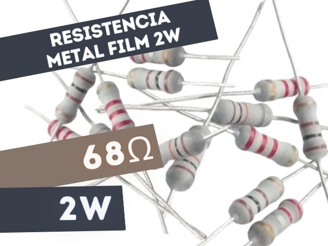 PR02 RESISTENCIA 68E 2W METAL FILM 5%