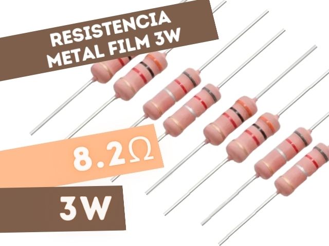PR03 RESISTENCIA 8E2 3W METAL FILM 5%