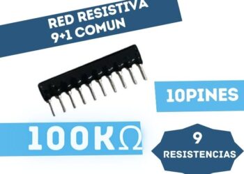 RED RESISTIVA (9+1) PINES (9RESISTENCIAS + 1COMUN) 100K