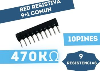 RED RESISTIVA (9+1) PINES (9RESISTENCIAS + 1COMUN) 470K