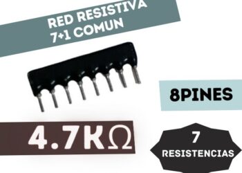 RED RESISTIVA (7+1) PINES (7RESISTENCIAS + 1COMUN) 4K7