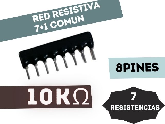 RED RESISTIVA (7+1) PINES (7RESISTENCIAS + 1COMUN) 10K