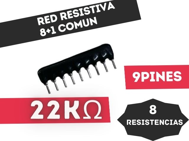 RED RESISTIVA (8+1) PINES (8RESISTENCIAS + 1COMUN) 22K