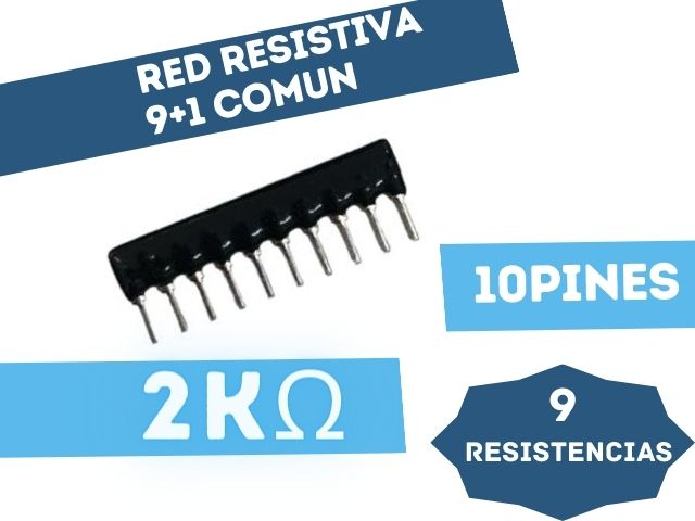 RED RESISTIVA (9+1) PINES (9RESISTENCIAS + 1COMUN) 2K