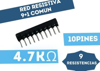 RED RESISTIVA (9+1) PINES (9RESISTENCIAS + 1COMUN) 4K7