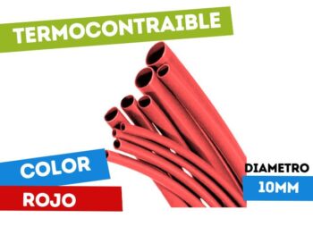 TERMO10 TERMOCONTRAIBLE 10mm X METRO ROJO