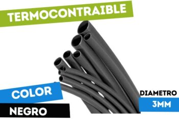 TERMO3 TERMOCONTRAIBLE 3mm X METRO NEGRO