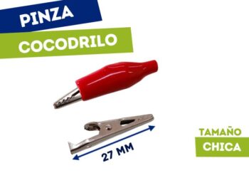 PINZA COCODRILO CHICO ROJO (27mm)