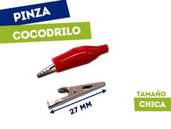 PINZA COCODRILO CHICO ROJO (27mm)