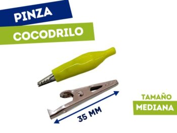 PINZA COCODRILO MEDIANO AMARILLO (35mm)