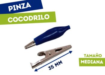 PINZA COCODRILO MEDIANO AZUL (35mm)