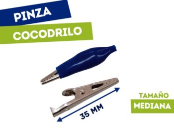 PINZA COCODRILO MEDIANO AZUL (35mm)