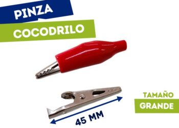 PINZA COCODRILO GRANDE ROJO (45mm)