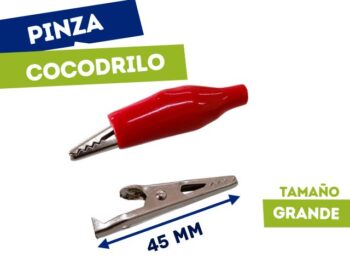PINZA COCODRILO GRANDE ROJO (45mm)