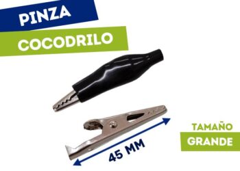 PINZA COCODRILO GRANDE NEGRO (45mm)