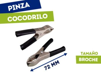 PINZA COCODRILO 30A NEGRO TIPO BROCHE