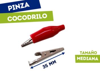 PINZA COCODRILO MEDIANO ROJO (35mm)