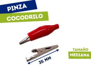 PINZA COCODRILO MEDIANO ROJO (35mm)